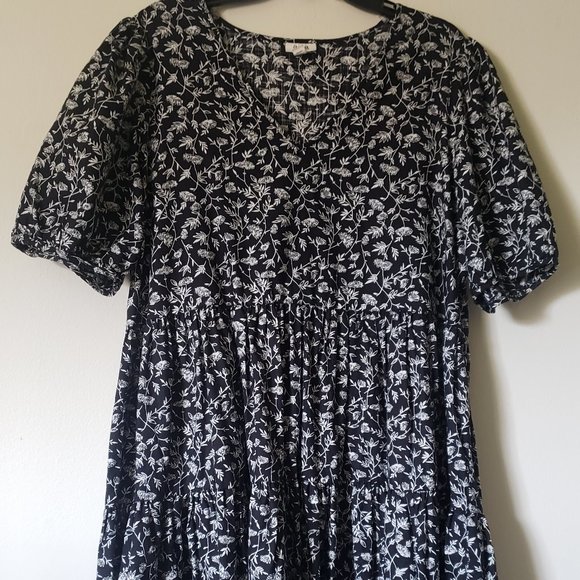 Ditsy Floral Print Empire Waist Dress - Picture 1 of 5